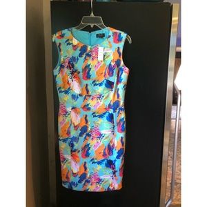 NWT Tahari Arthur Levine Colorful Dress - 6 Petite